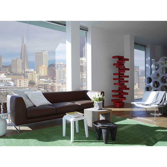 Revolving Cabinet | Red polished acrylic plastic
