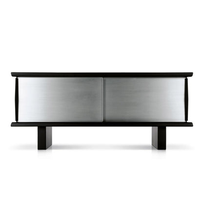 Riflesso Container Unit | Black Exterior with Burgundy Red Interior