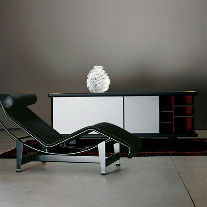 Riflesso Container Unit | Black Exterior with Burgundy Red Interior