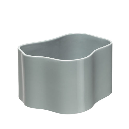 Riihitie Plant Pot Shape B | Light Grey Glazed Ceramic