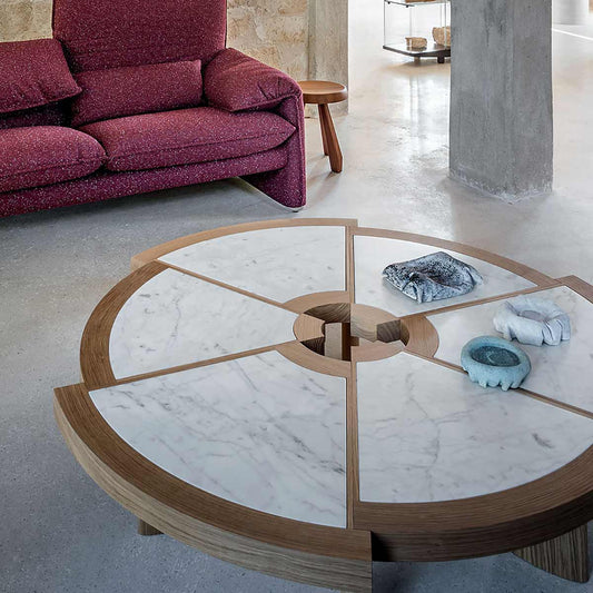 Rio Low Table | White Carrara Marble Top