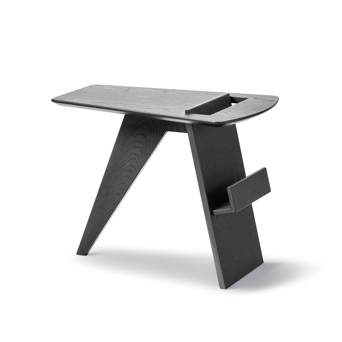 Risom Magazine Table | Black Lacquered Oak Veneer