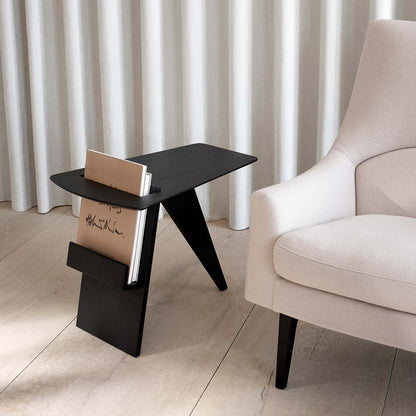 Risom Magazine Table | Black Lacquered Oak Veneer