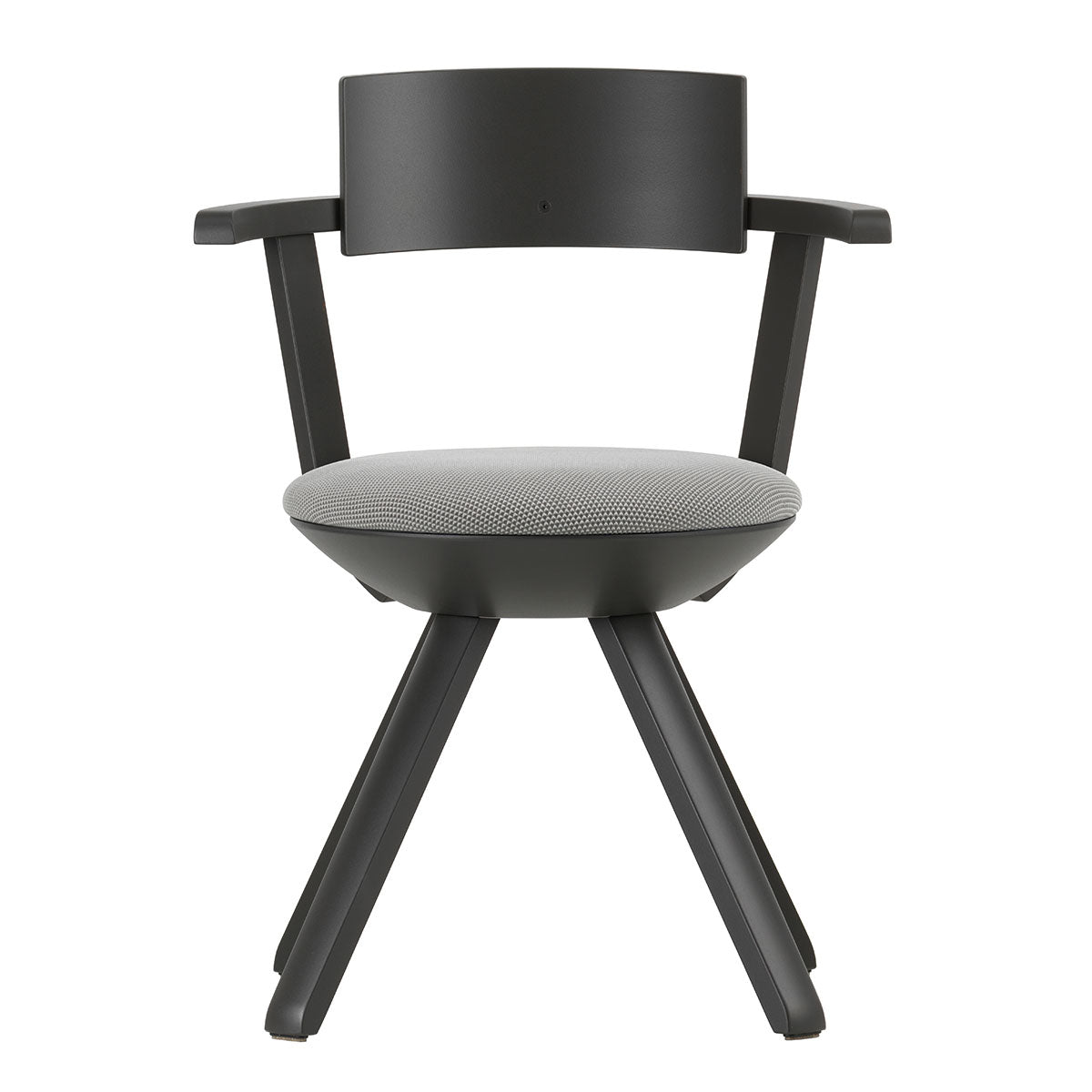 Rival High Back Chair | Asphalt Grey Lacquered Birch