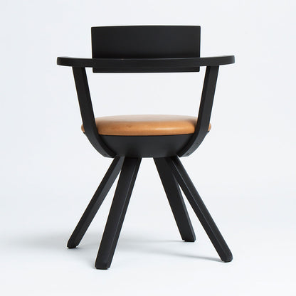 Rival High Back Chair | Asphalt Grey Lacquered Birch
