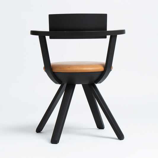 Rival High Back Chair | Asphalt Grey Lacquered Birch