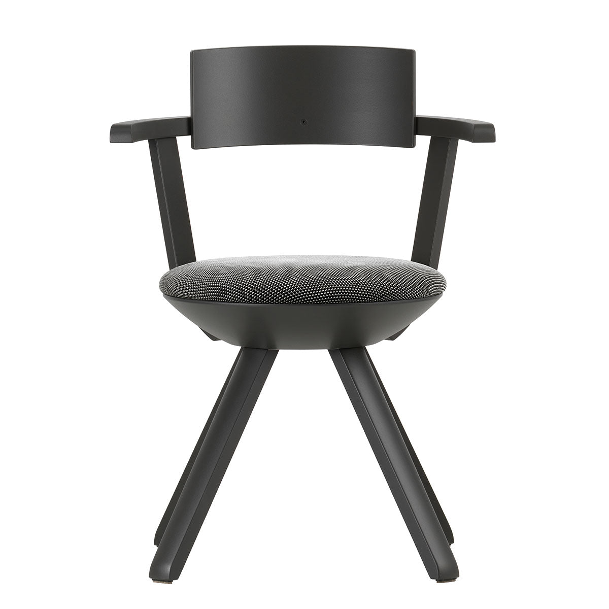 Rival High Back Chair | Asphalt Grey Lacquered Birch