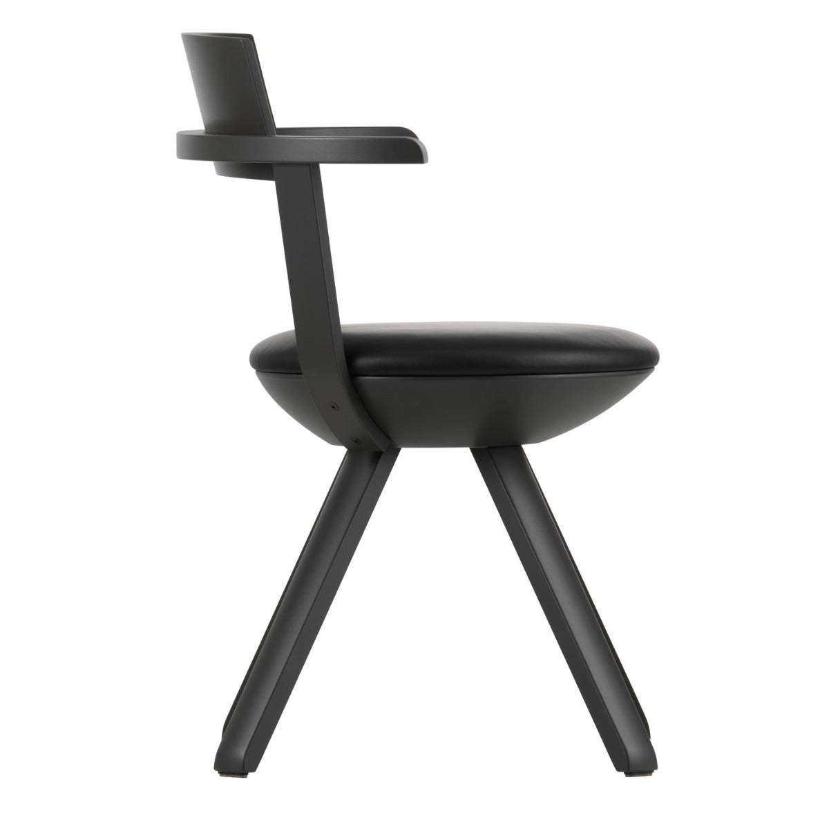 Rival High Back Chair | Asphalt Grey Lacquered Birch