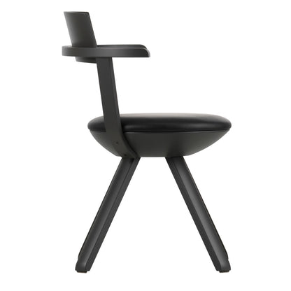 Rival High Back Chair | Asphalt Grey Lacquered Birch