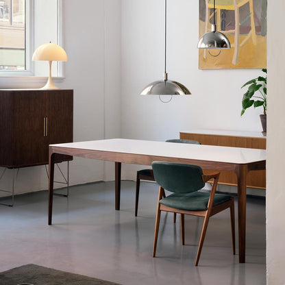 Ro Extending Dining Table 210cm | White Corian Top