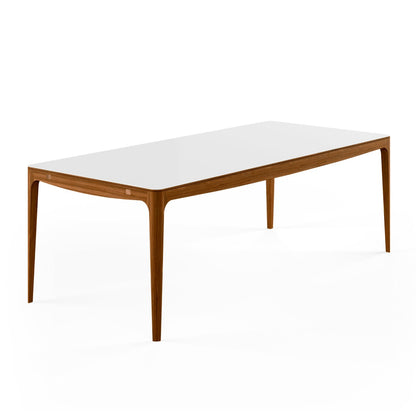 Ro Extending Dining Table 210cm | White Corian Top