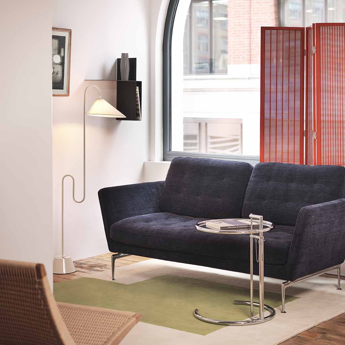 Eileen Gray Roattino Floor Lamp | White Lacquered Steel