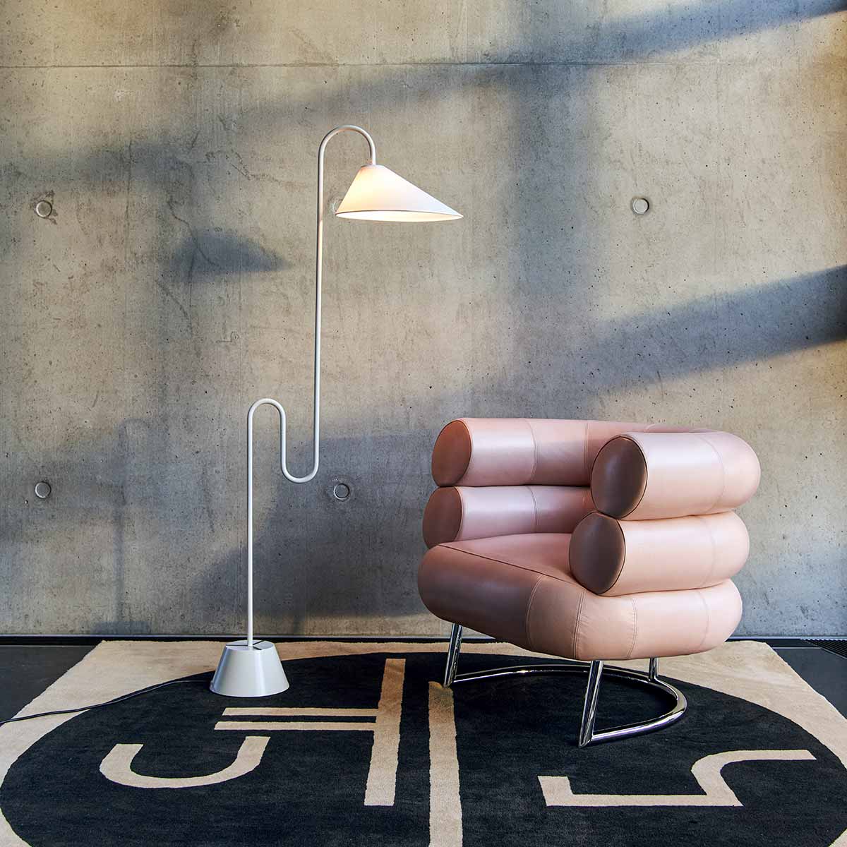 Eileen Gray Roattino Floor Lamp | White Lacquered Steel