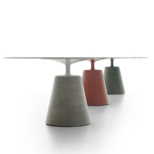 Rock Outdoor Table | White Stone Chip Top