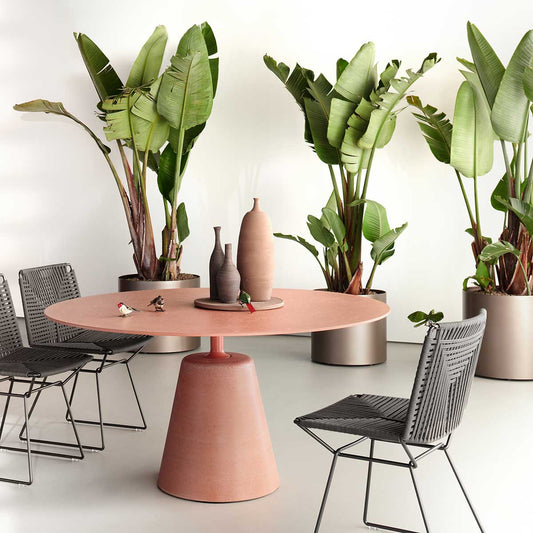 Rock Outdoor Table | Terracotta Stone Chip Top