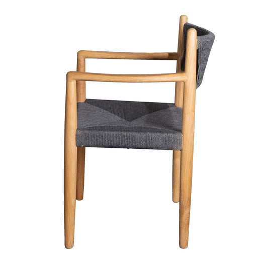 Royal Dining Chair | Dark Grey Soft Rope