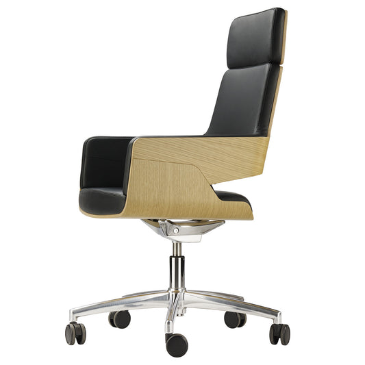 S845 DRWE High Back Chair | Black Linea 622 Leather