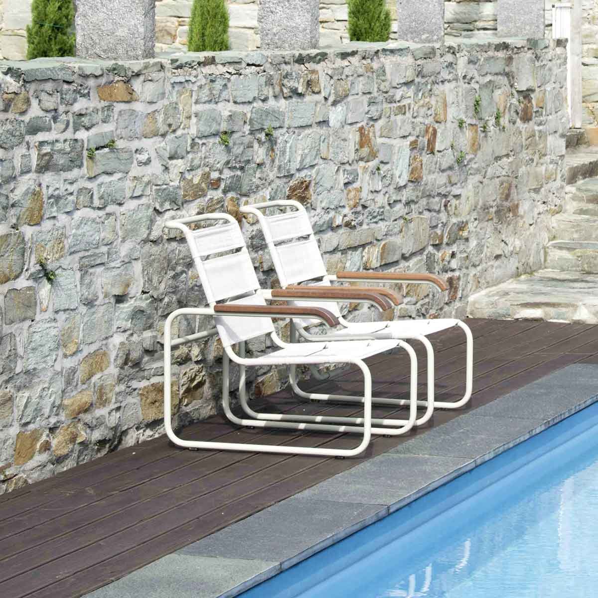 S35N All Seasons Lounge Chair | White Mesh