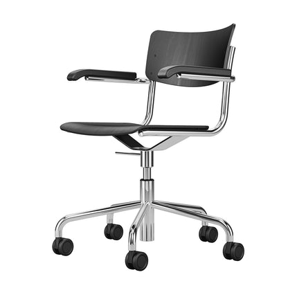 S43 Desk Chair | Black Stained Beech Seat and Back