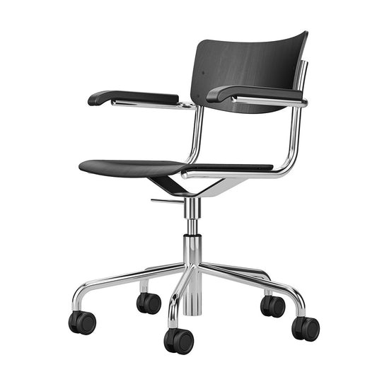 S43 Desk Chair | Black Stained Beech Seat and Back
