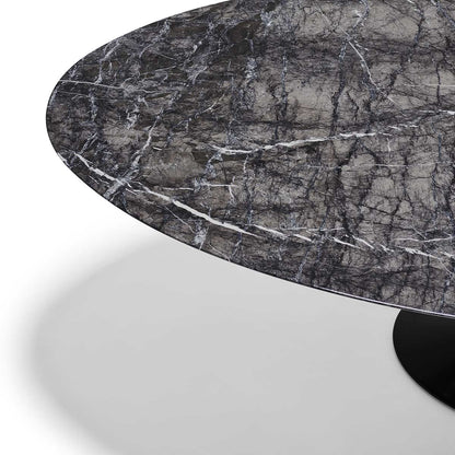 Saarinen Oval Dining Table | Grigio Carnico Marble Top