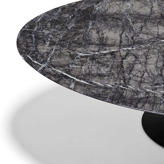 Saarinen Oval Dining Table | Grigio Carnico Marble Top