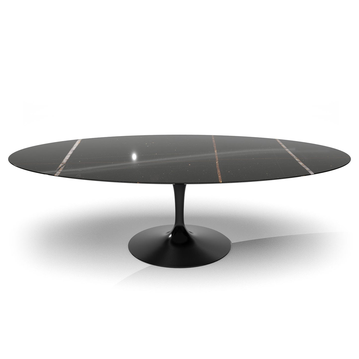 Saarinen Oval Dining Table | Sahara Noir Marble Top