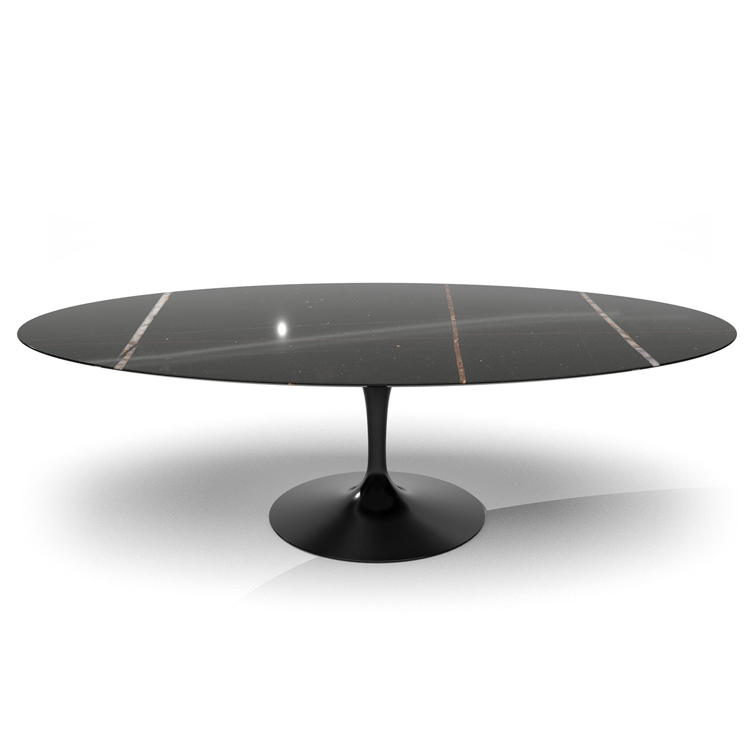 Saarinen Oval Dining Table | Sahara Noir Marble Top