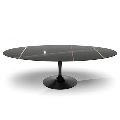 Saarinen Oval Dining Table | Sahara Noir Marble Top