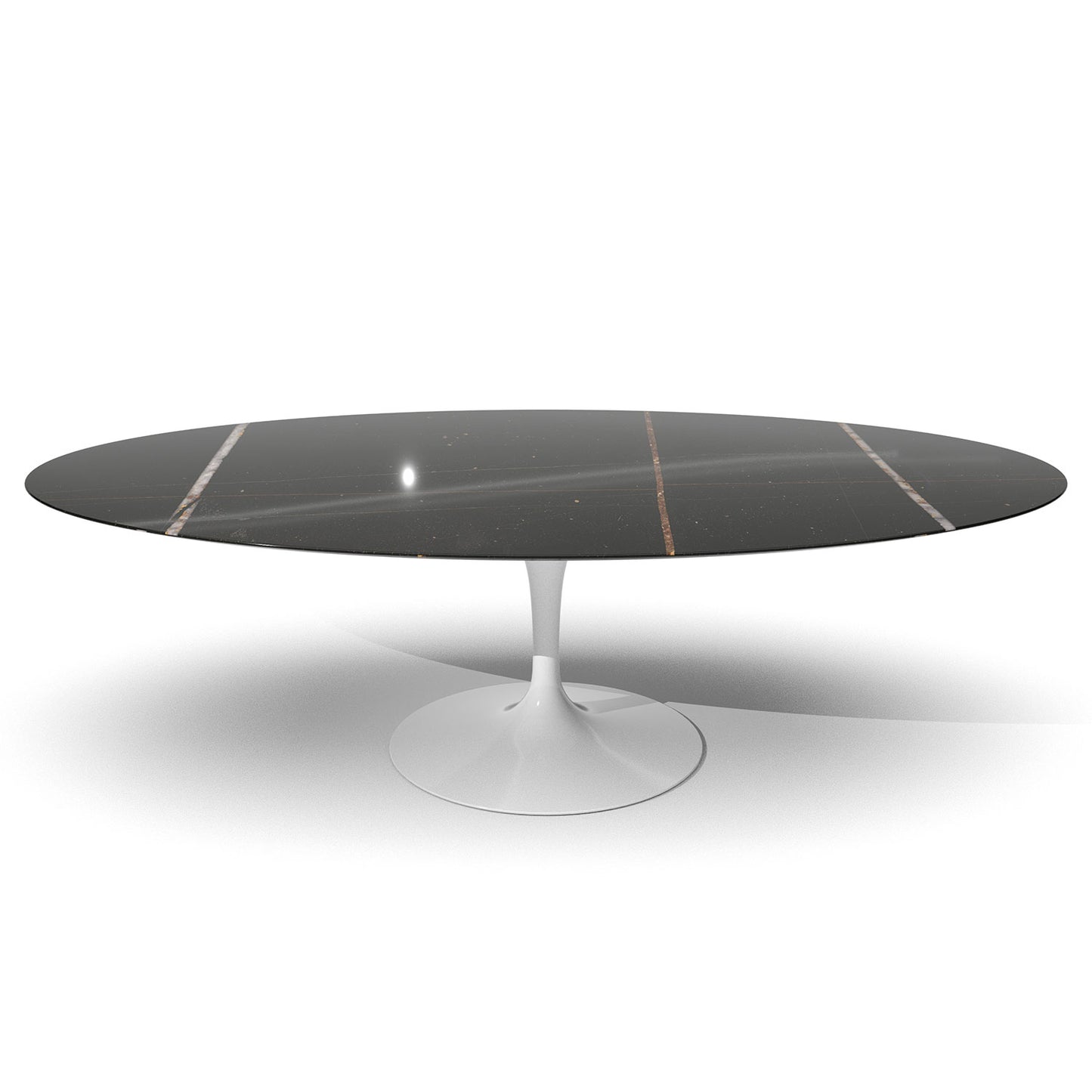 Saarinen Oval Dining Table | Sahara Noir Marble Top