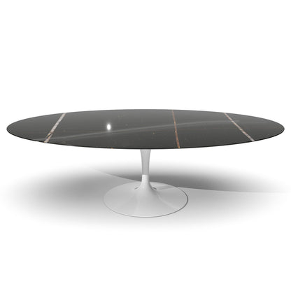 Saarinen Oval Dining Table | Sahara Noir Marble Top