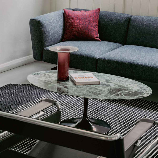 Saarinen Coffee Table 107cm | Green Verdi Alpi Marble Top