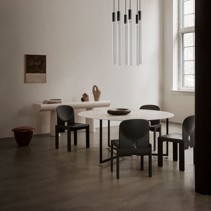 Scarpa 121 Dining Chair | Nero Saddle Leather Upholstery