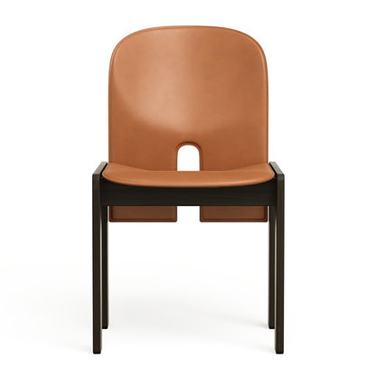 Scarpa 121 Dining Chair | Cognac Saddle Leather Upholstery