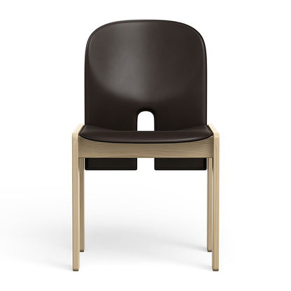 Scarpa 121 Dining Chair | Nero Saddle Leather Upholstery