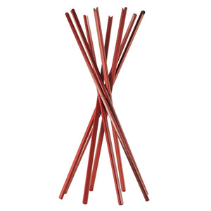 Sciangai Coat Stand | Burgundy Varnished Ash