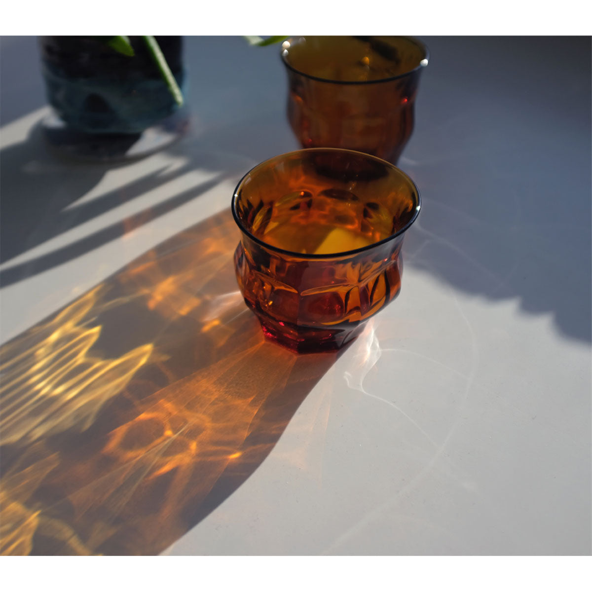Tipsy Glasses Set of 2 Large | Amber Large Size