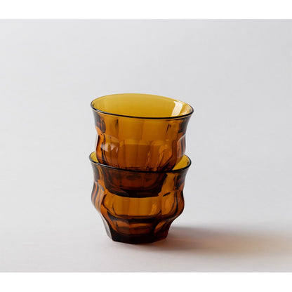 Tipsy Glasses Set of 2 Large | Amber Large Size
