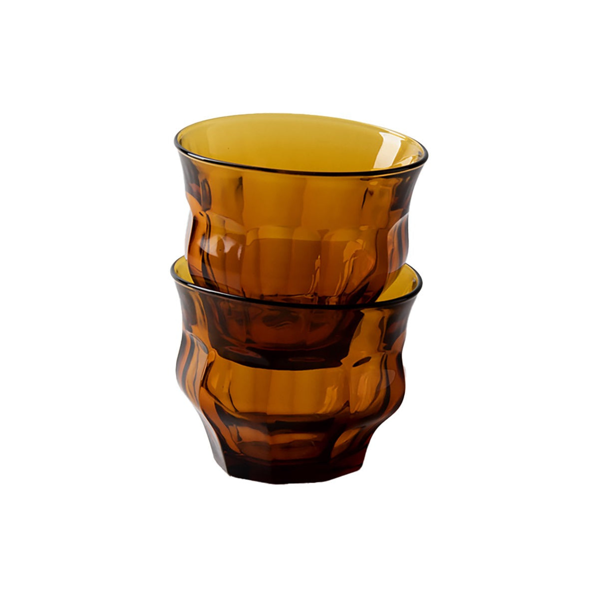 Tipsy Glasses Set of 2 Large | Amber Large Size
