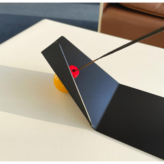 Shape of Flying Incense Holder | Black with Yellow Ball