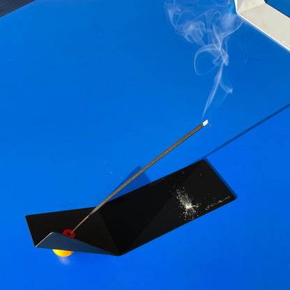 Shape of Flying Incense Holder | Black with Yellow Ball