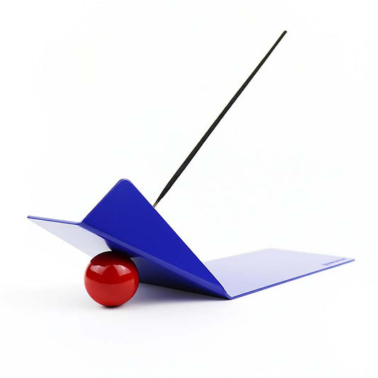 Shape of Flying Incense Holder | Blue with Red Ball