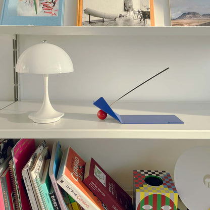 Shape of Flying Incense Holder | Blue with Red Ball