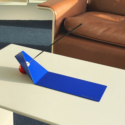 Shape of Flying Incense Holder | Blue with Red Ball