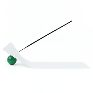 Shape of Flying Incense Holder | White with Green Ball