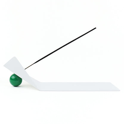 Shape of Flying Incense Holder | White with Green Ball