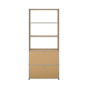 USM Shelving with Two Doors | Beige Lacquer Panels