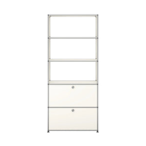 USM Shelving with Two Doors | White Lacquer Panels