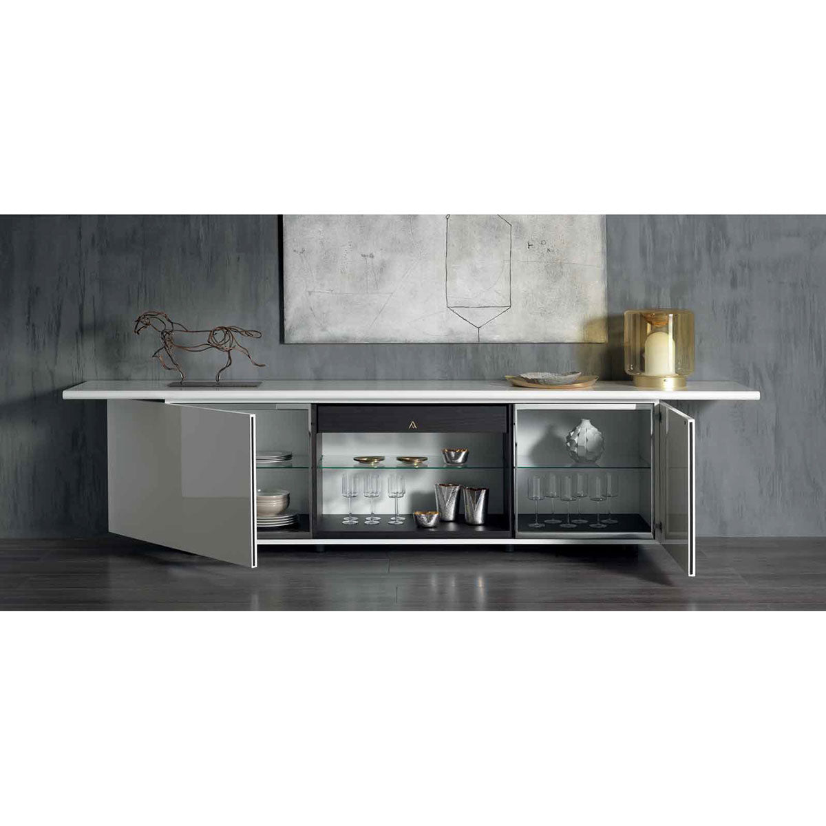 Sheraton Sideboard | Glossy Lacquer White LL02