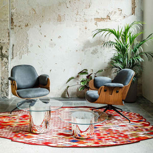 Showtime Low Lounger | Grey V22 Vintage Leather